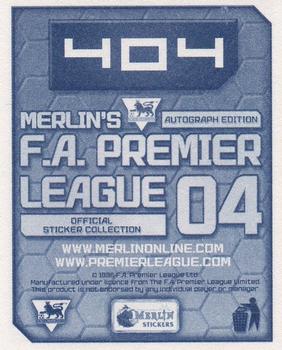2003-04 Merlin F.A. Premier League 2004 #404 Danny Pugh Back