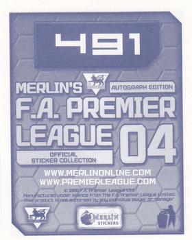 2003-04 Merlin F.A. Premier League 2004 #491 Kevin Harper Back