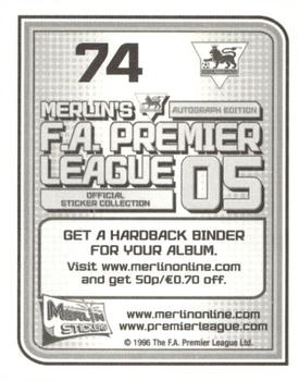 2004-05 Merlin F.A. Premier League 2005 #74 Jesper Gronkjaer Back