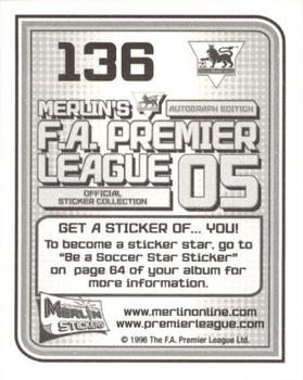 2004-05 Merlin F.A. Premier League 2005 #136 Les Ferdinand Back