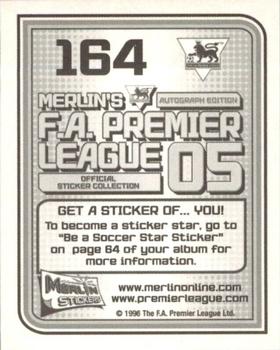 2004-05 Merlin F.A. Premier League 2005 #164 Francis Jeffers Back