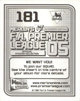 2004-05 Merlin F.A. Premier League 2005 #181 William Gallas Back