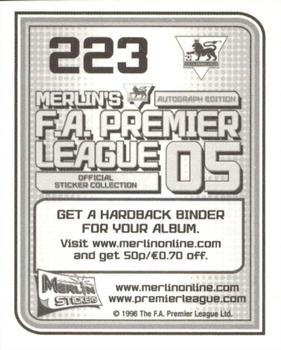 2004-05 Merlin F.A. Premier League 2005 #223 Iain Dowie Back