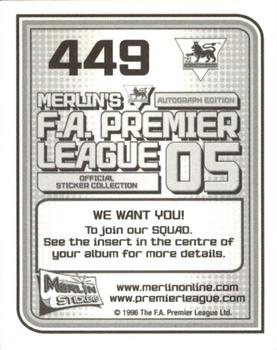 2005 Merlin's F.A. Premier League #449 Damien Francis Back