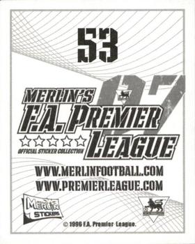 2006-07 Merlin F.A. Premier League 2007 #53 Logo Back