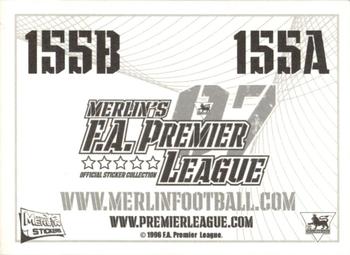 2006-07 Merlin F.A. Premier League 2007 #155 Kit Back