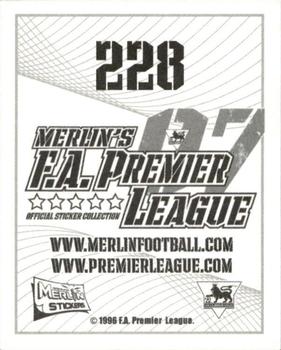 2006-07 Merlin F.A. Premier League 2007 #228 Logo Back