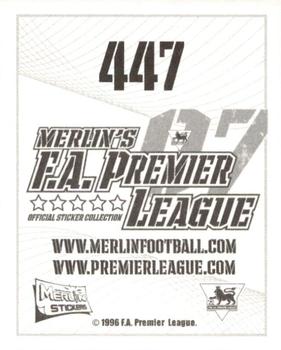 2006-07 Merlin F.A. Premier League 2007 #447 Jermain Defoe Back