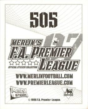 2006-07 Merlin F.A. Premier League 2007 #505 Fitz Hall Back
