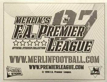 2006-07 Merlin F.A. Premier League 2007 #NNO Completion sticker Back