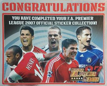 2006-07 Merlin F.A. Premier League 2007 #NNO Completion sticker Front