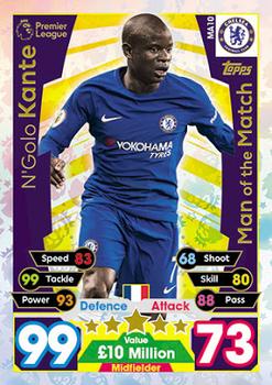 2017-18 Topps Match Attax Premier League Extra - Man of the Match #MA10 N'Golo Kante Front