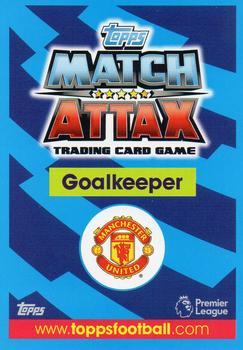 2017-18 Topps Match Attax Premier League Extra - Man of the Match #MA23 David De Gea Back
