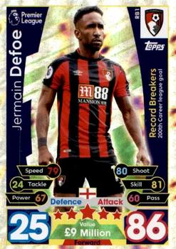 2017-18 Topps Match Attax Premier League Extra - Record Breakers #RB1 Jermain Defoe Front