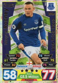 2017-18 Topps Match Attax Premier League Extra - Hat Trick Hero #HH3 Wayne Rooney Front