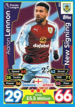 2017-18 Topps Match Attax Premier League Extra - New Signing #NS5 Aaron Lennon Front