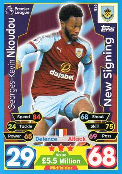 2017-18 Topps Match Attax Premier League Extra - New Signing #NS6 Georges-Kevin Nkoudou Front