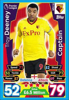 2017-18 Topps Match Attax Premier League Extra - Captains #MTC18 Troy Deeney Front