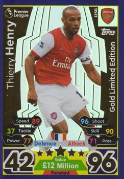 2017-18 Topps Match Attax Premier League Extra - Limited Edition - Gold #LE5G Thierry Henry Front
