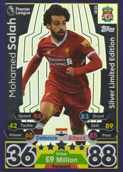 2017-18 Topps Match Attax Premier League Extra - Limited Edition - Silver #LE3S Mohamed Salah Front