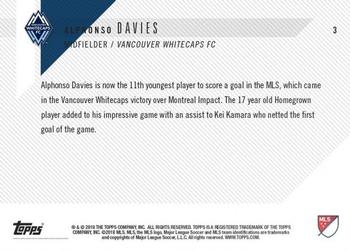 2018 Topps Now MLS #3 Alphonso Davies Back