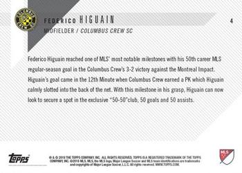 2018 Topps Now MLS #4 Federico Higuain Back