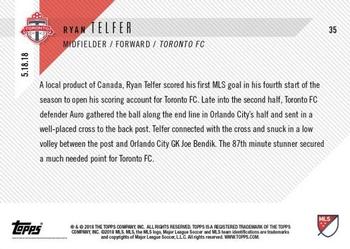 2018 Topps Now MLS #35 Ryan Telfer Back