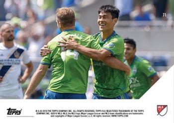 2018 Topps Now MLS #71 Seattle Sounders Back