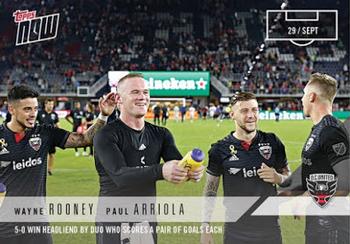 2018 Topps Now MLS #87 Wayne Rooney / Paul Arriola Front