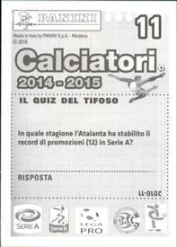 2014-15 Panini Calciatori Stickers #11 Boukary Drame Back