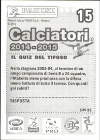 2014-15 Panini Calciatori Stickers #15 Marco D'Alessandro Back