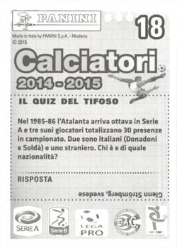 2014-15 Panini Calciatori Stickers #18 Daniele Baselli Back