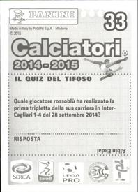 2014-15 Panini Calciatori Stickers #33 Francesco Pisano Back