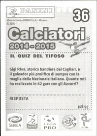 2014-15 Panini Calciatori Stickers #36 Luca Rossettini Back