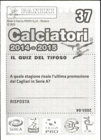 2014-15 Panini Calciatori Stickers #37 Danilo Avelar Back
