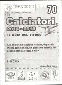 2014-15 Panini Calciatori Stickers #70 Luigi Giorgi Back