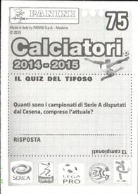 2014-15 Panini Calciatori Stickers #75 Milan Djurić Back