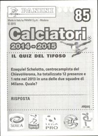 2014-15 Panini Calciatori Stickers #85 Nicolas Frey Back