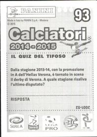 2014-15 Panini Calciatori Stickers #93 Isaac Cofie Back