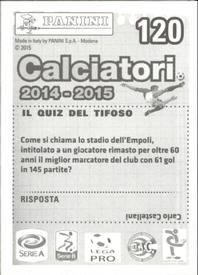 2014-15 Panini Calciatori Stickers #120 Franco Signorelli Back