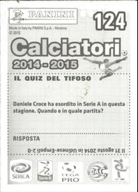 2014-15 Panini Calciatori Stickers #124 Simone Verdi Back