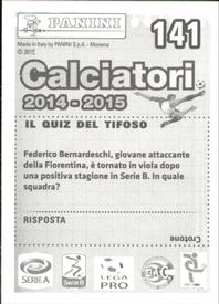2014-15 Panini Calciatori Stickers #141 Nenad Tomovic Back