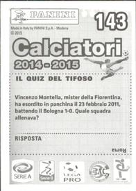 2014-15 Panini Calciatori Stickers #143 Marcos Alonso Back