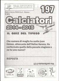 2014-15 Panini Calciatori Stickers #197 Mounir Obbadi Back
