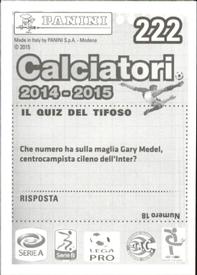 2014-15 Panini Calciatori Stickers #222 Yuto Nagatomo Back