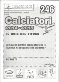 2014-15 Panini Calciatori Stickers #246 Stephan Lichtsteiner Back