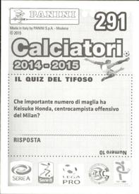 2014-15 Panini Calciatori Stickers #291 Christian Abbiati Back