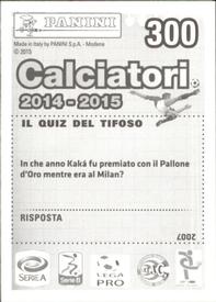 2014-15 Panini Calciatori Stickers #300 Marco Van Ginkel Back