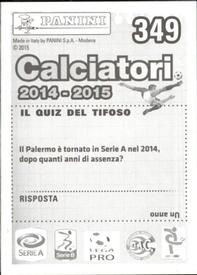 2014-15 Panini Calciatori Stickers #349 Ezequiel Munoz Back
