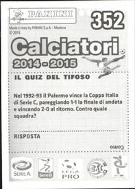 2014-15 Panini Calciatori Stickers #352 Michel Morganella Back